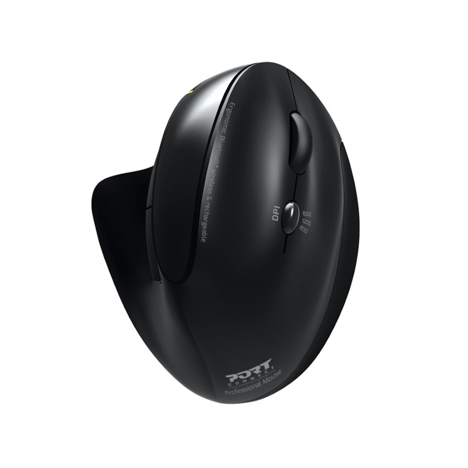 port-connect-black-ergonomic-rechargeable-bluetooth-mouse