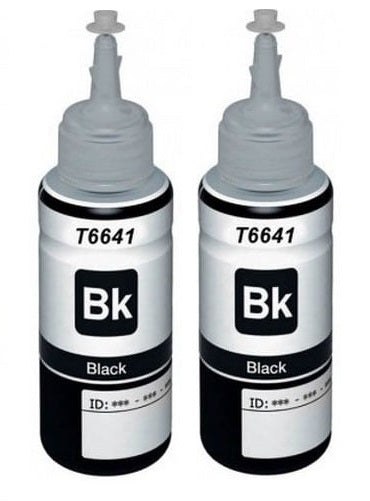 2 x Compatible epson T6641 Black ink bottle