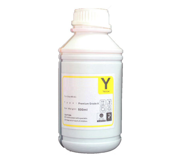 500ml Printer Refill ink Bottle Yellow - Compatible with Canon