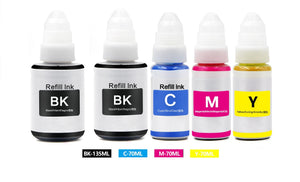Compatible Canon GI-490 INK Bottle Combo with extra black
