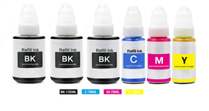 Compatible Canon GI-490 INK Bottle Combo with 2 x extra black
