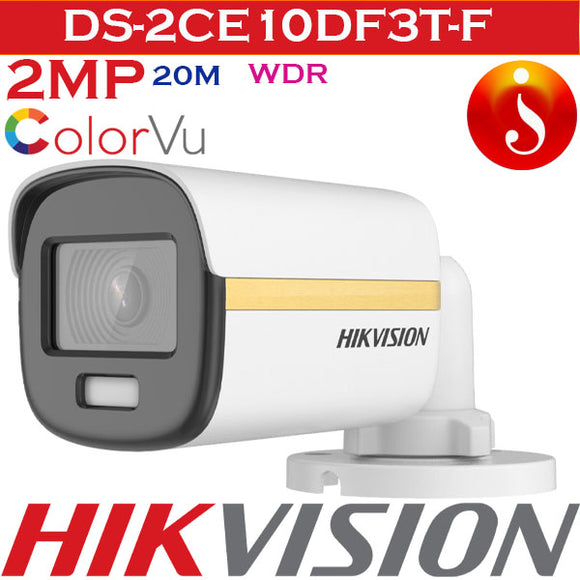 Hikvision Bullet ColorVu DS-2CE10DF3T-F - 24 hours Color - 20m IR 3.6mm