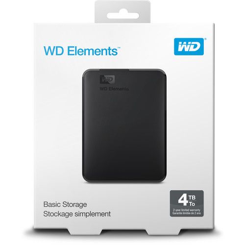 WD Elements 4TB Portable Hard Drive - USB 3.0