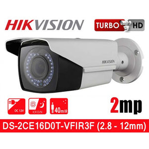 Hikvision analog HD 1080P 2MP Varifocal IR Turbo Bullet Camera - 2.8 - 12mm